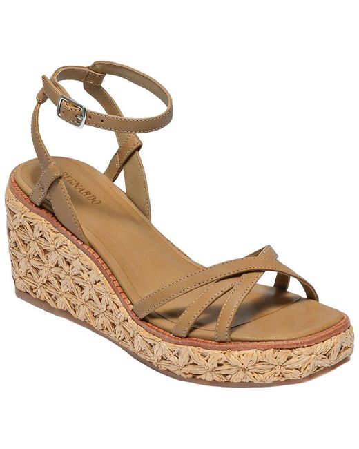 Bernardo Metallic Cairo Leather Wedge