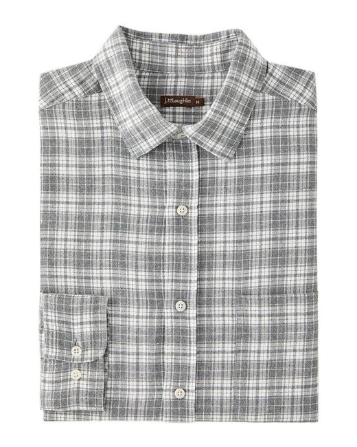 J.McLaughlin Gray Gramercy Shirt for men