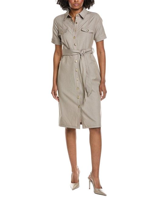 Nanette Lepore Natural Midi Shirtdress