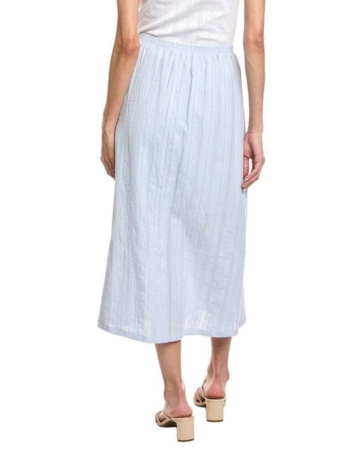 Splendid Blue Woven Jacquard Midi Skirt