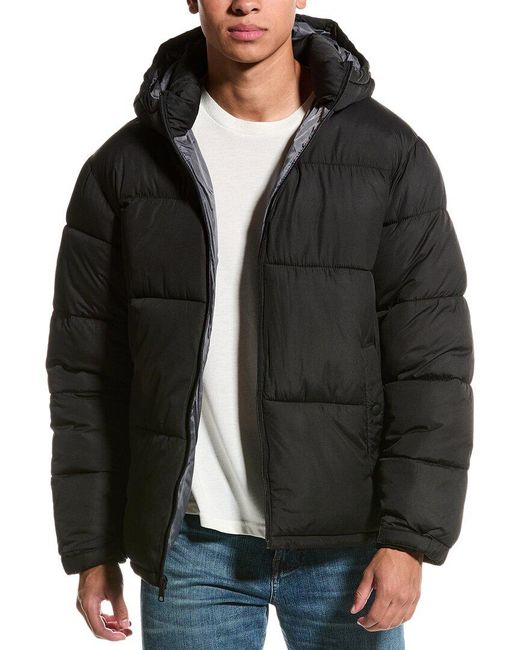 Hawke & Co. Black Quilted Puffer Coat for men