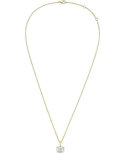 Diana M Metallic 14K 12.00 Ct. Tw. Lab-Grown Diamond Solitaire Pendant