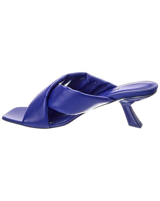 Ferragamo Blue Aludra 55 Leather Sandal