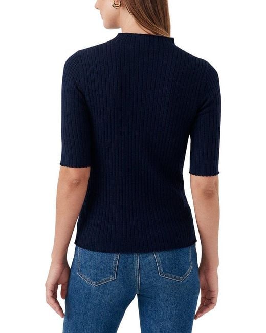 J.McLaughlin Blue Angelica Silk & Wool Sweater