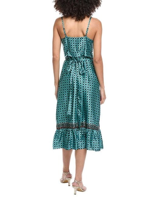 Sandro Green Woven Midi Dress