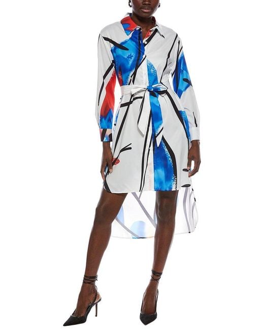 Nancy Yang Blue Shirtdress