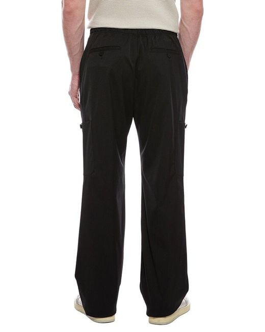 Palm Angels Black Wool-Blend Pant for men