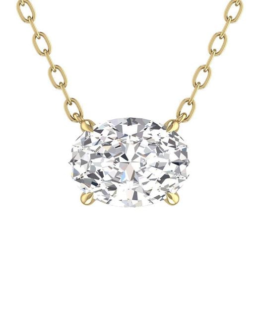 Lab Grown Diamonds White 14k 1.00 Ct. Tw. Lab Grown Diamond Necklace