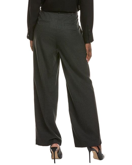 Kenneth Cole Black Flannel Wide Leg Pant