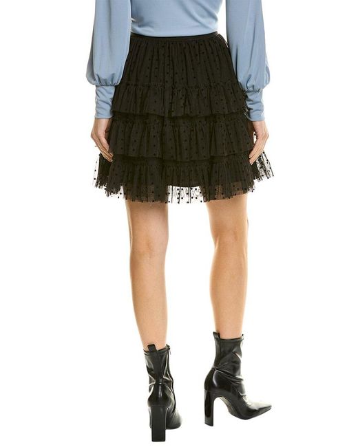 Boden Black Ruffle Tulle Mini Skirt