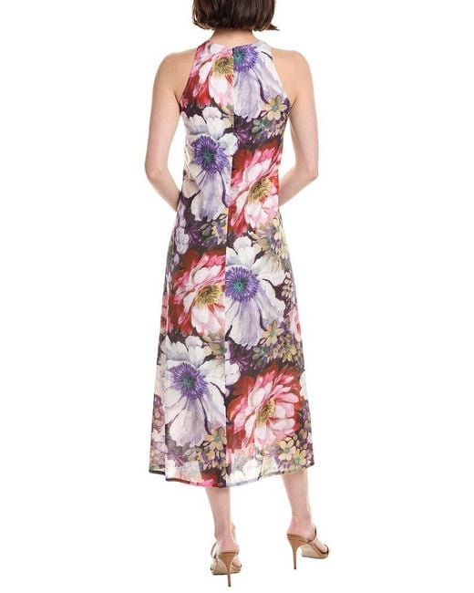 Sara Campbell Red Maxi Trapeze Sleeveless Dress