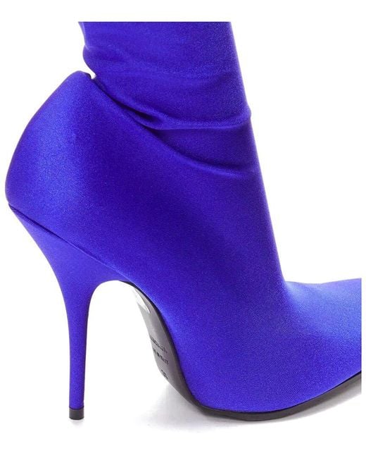 Balenciaga Blue Denma Leather Bootie