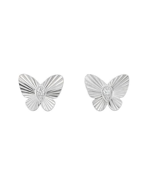 Maitre De Diamant Metallic 18K 0.05 Ct. Tw. Diamond Earrings