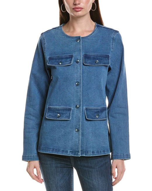 AREA STARS Blue Denim Long Jacket