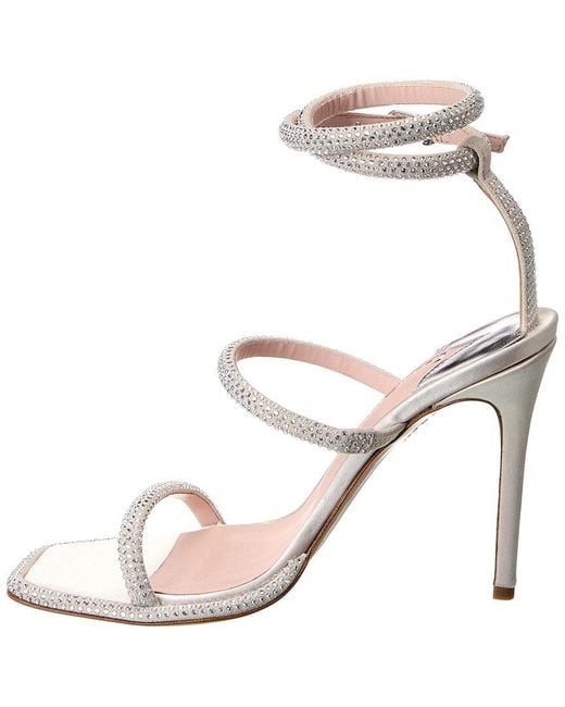 Sophia Webster Pink Callista Suede & Satin Sandal