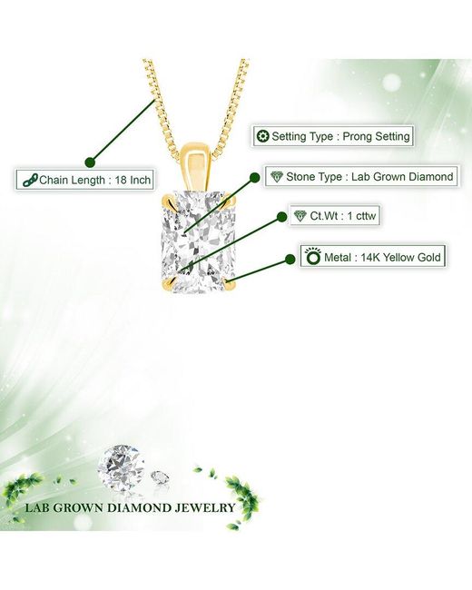 Amairah Metallic 14K 1.00 Ct. Tw. Lab-Grown Diamond Pendant Necklace
