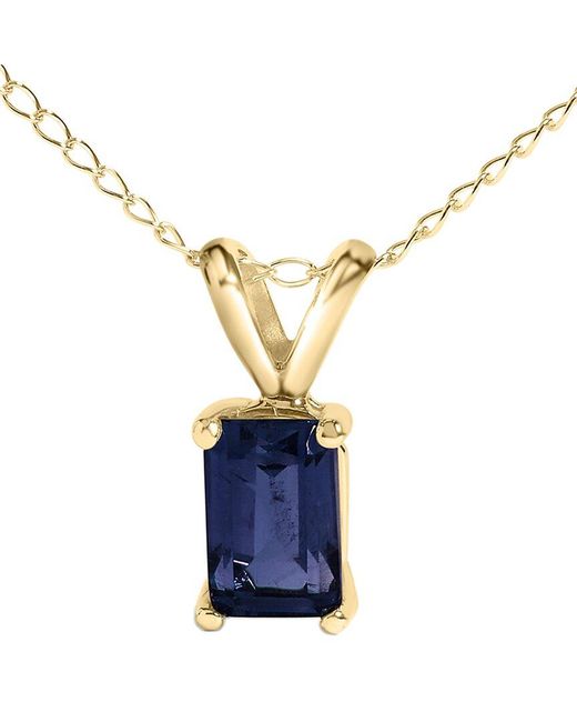 Haus of Brilliance Blue Colorful Gemstones 14K 0.40 Ct. Tw. Sapphire Pendant Necklace