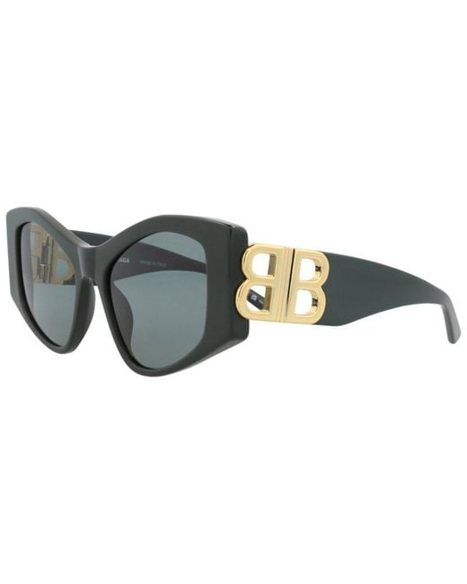 Balenciaga Green 55Mm Sunglasses