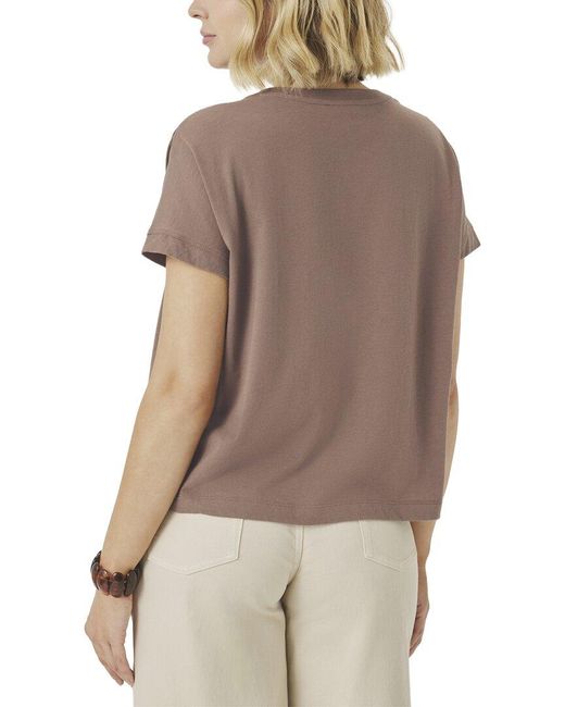 Splendid Brown Shirred T-Shirt