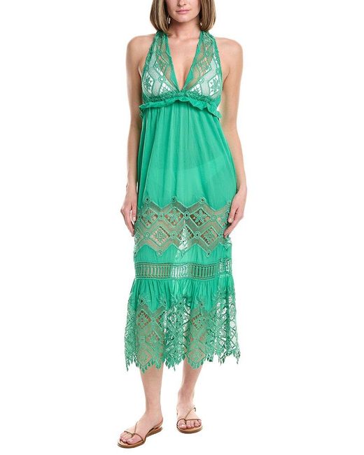 Ramy Brook Green Aviana Cover-Up Dress