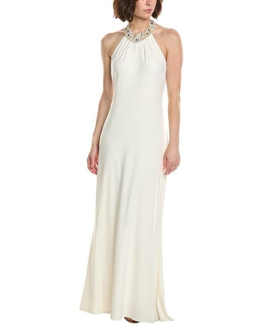 Issue New York White Solid Maxi Dress