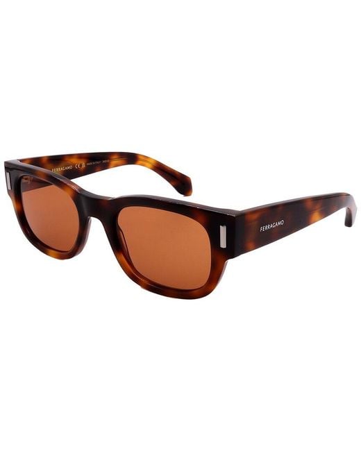 Ferragamo Brown Salvatore 51Mm Sunglasses for men