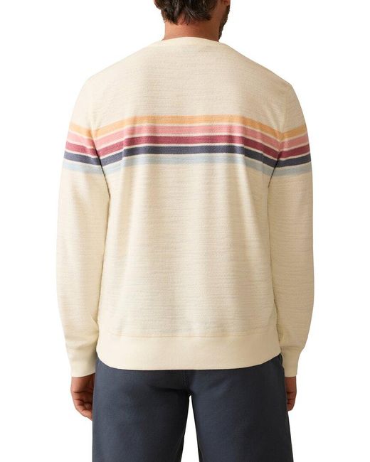 Faherty Brand Natural Cabana Towel Terry Crewneck T-Shirt for men