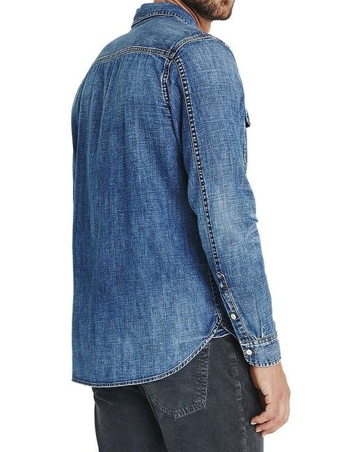 AG Jeans Blue Benning Utility Shirt for men