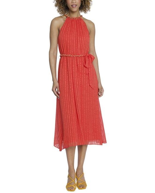 Maggy London Red Midi Dress