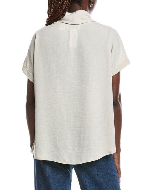 Joseph Ribkoff White Cowl Neck Blouse