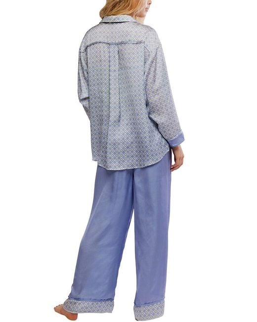 Free People Blue Dreamy Days Pajama Set