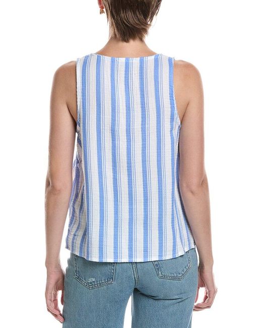 Splendid Blue Gauze Tank Top