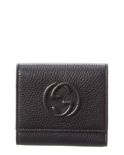 Gucci Black Soho Leather French Wallet