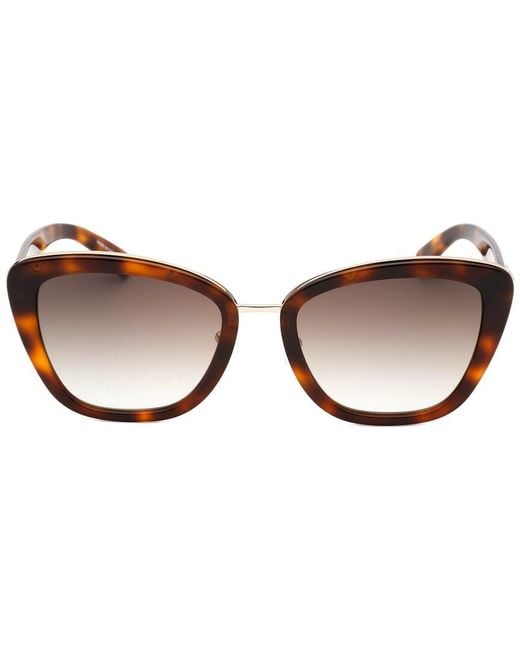 Longchamp Brown Cat-Eye Gradient Plastic Sunglasses