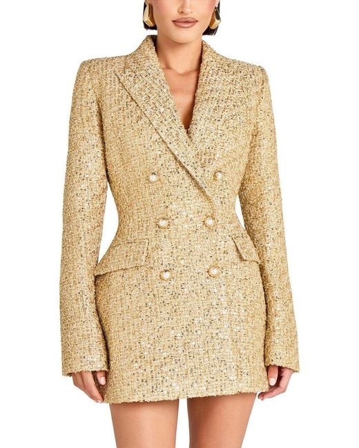 Adele Berto Natural Blazer Mini Dress