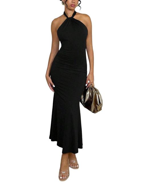 VIBI Black Midi Dress