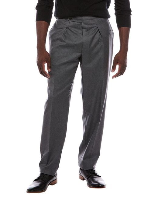 Canali Black Wool Formal Pant for men