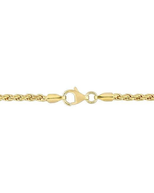 Italian Silver White 18K Over Rope Chain Bracelet