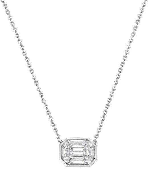 Forever Creations USA Inc. Metallic Forever Creations 14K 0.71 Ct. Tw. Diamond Illusion Necklace