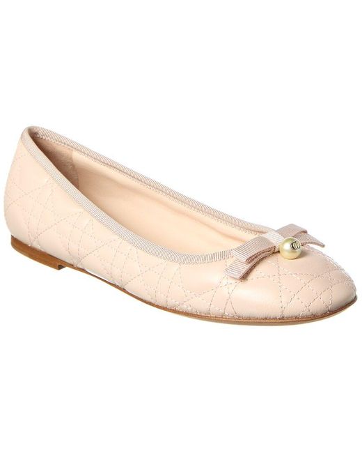 Dior Pink Leather Ballet Flat