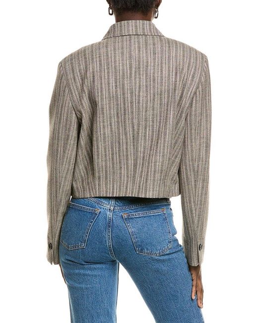 Boss Gray Jalerena Wool-Blend Jacket