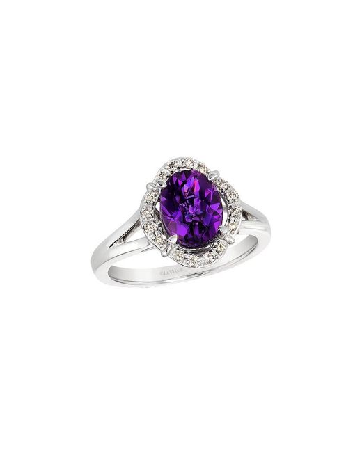 Le Vian Purple Le Vian Grape Amethyst 14k 1.91 Ct. Tw. Diamond & Amethyst Half-eternity Cocktail Ring
