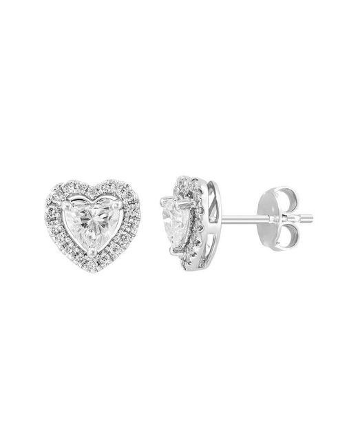 Effy Fine Jewelry White 14K 1.21 Ct. Tw. Lab-Grown Diamond Earrings