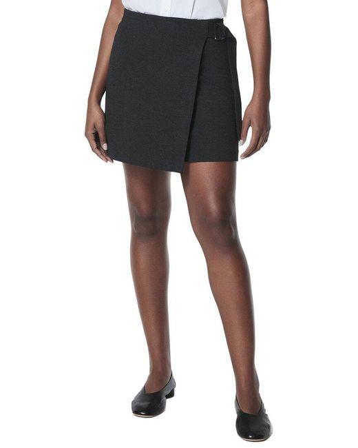 Spanx Black Ponte Wrap Mini Skirt Jacq