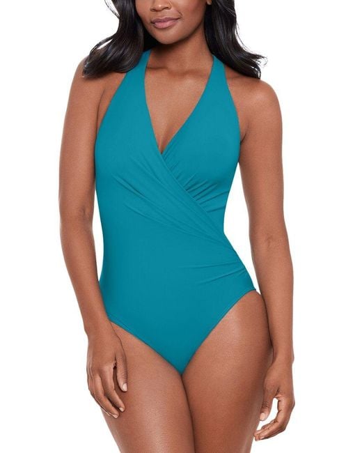 Miraclesuit Blue Wrapsody One-Piece