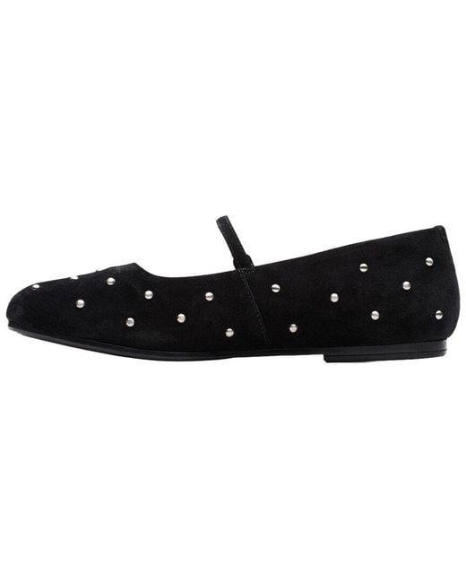 Clarks Black Livia Stud Suede Mary Jane Flat