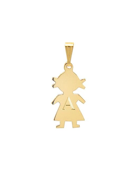 Jane Basch Metallic 14k Girl Initial Enhancer (a-z)