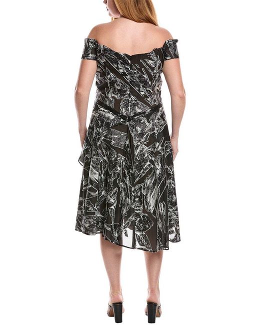 Rene Ruiz Black Off-The-Shoulder Cocktail Dress