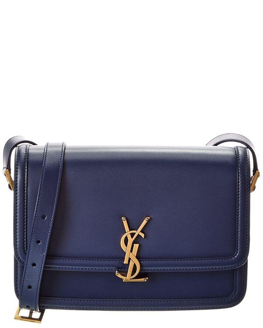 Saint Laurent Blue Solferino Medium Leather Shoulder Bag