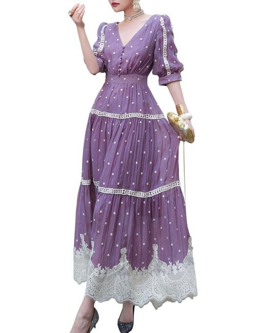 BURRYCO Purple Maxi Dress